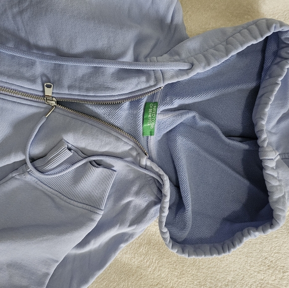 BENETTON Lilac Zipup hoodie Cardigan - Picture 8 of 11